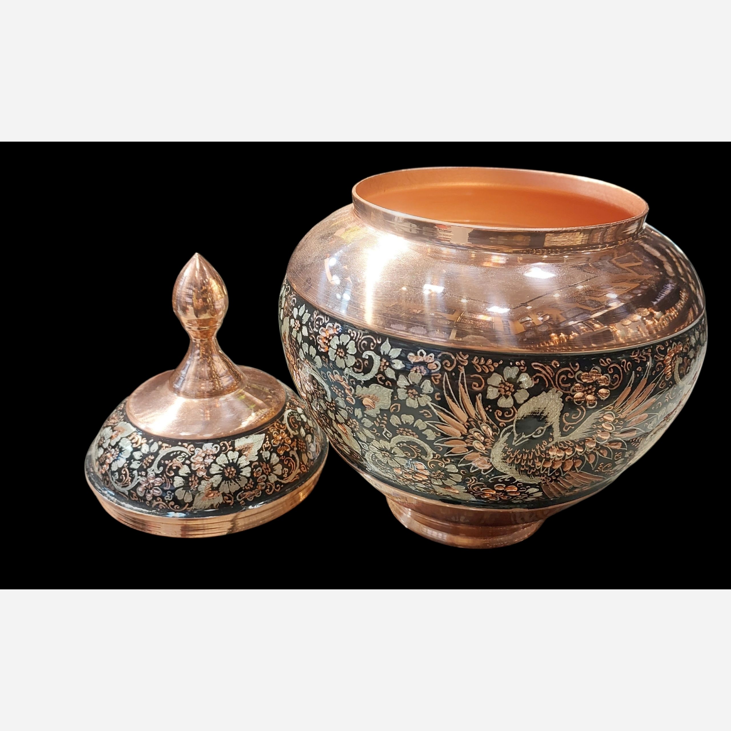 قندان سیبی الماس نقره نورمهر