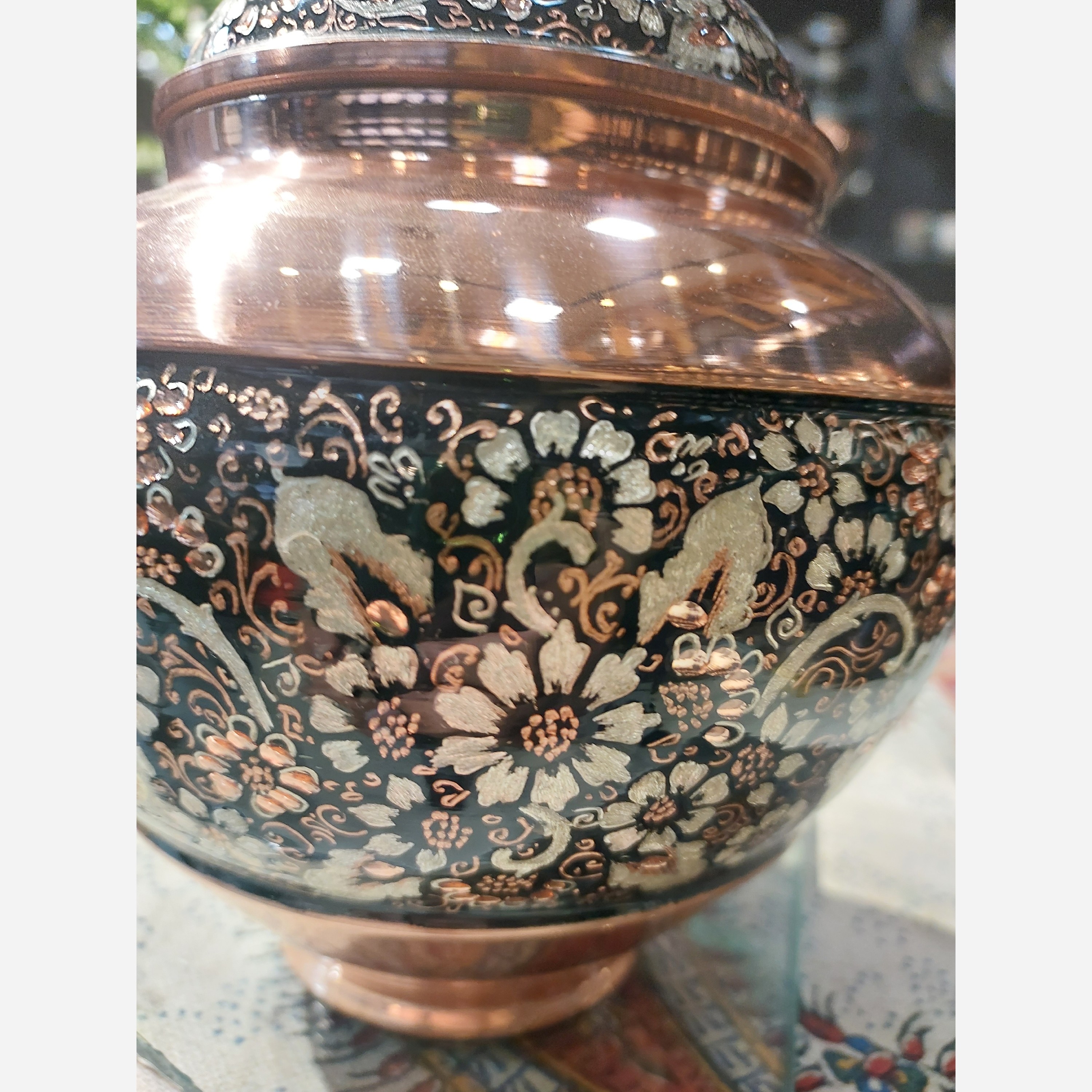 قندان سیبی الماس نقره نورمهر