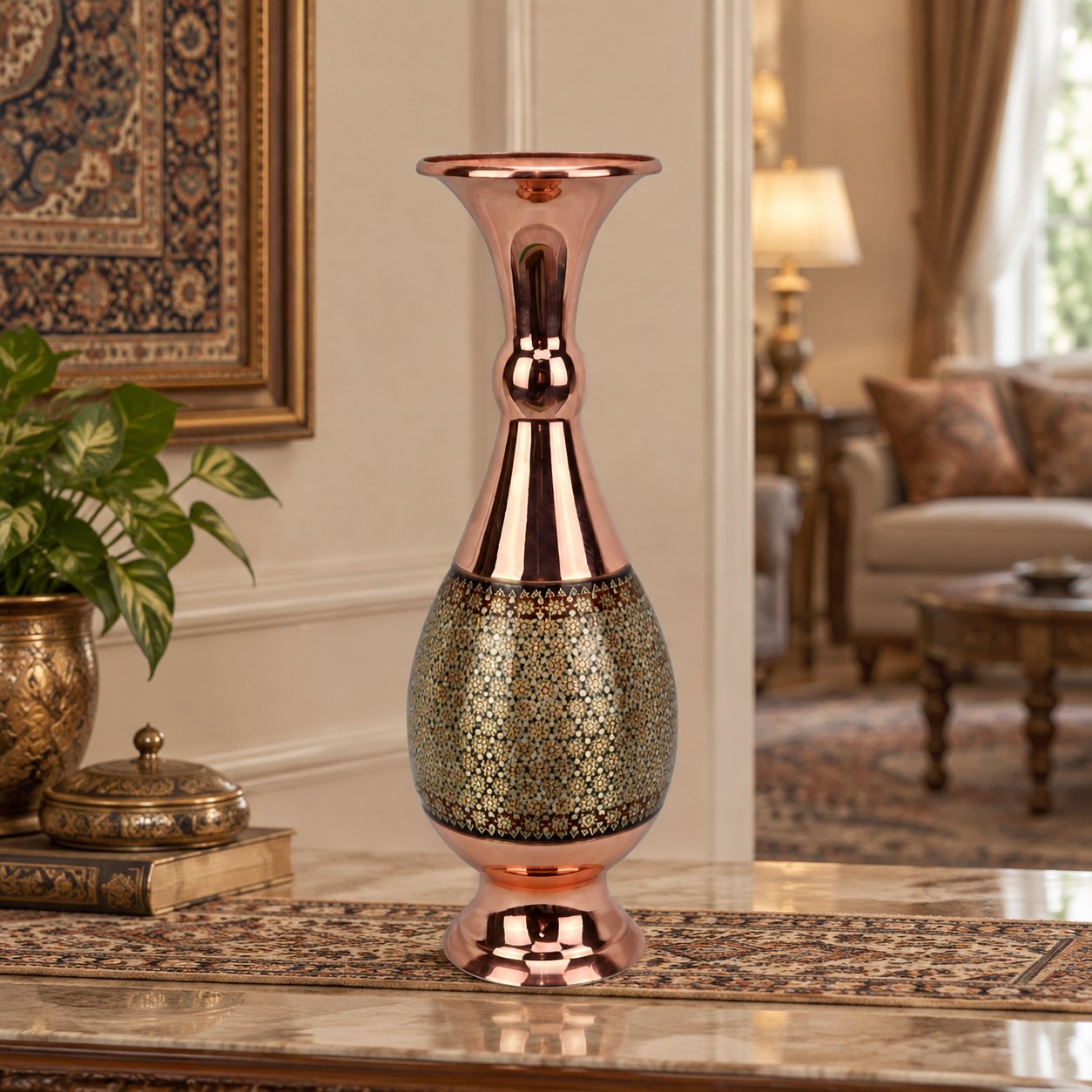 گلدان ۲۵ سانتی مس و خاتم