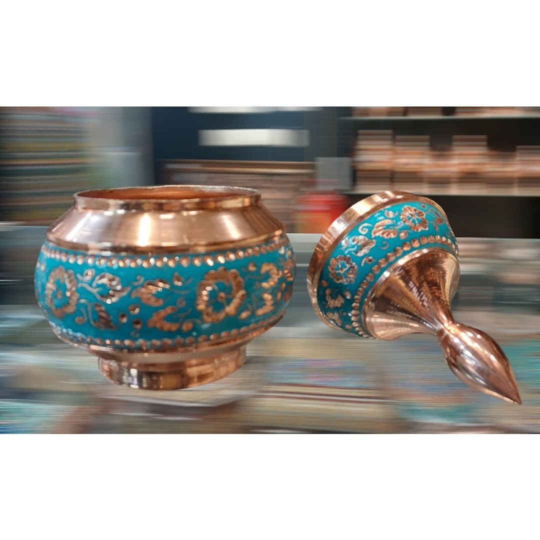 قندان ۱۲ سانتی الماس تراش سبز