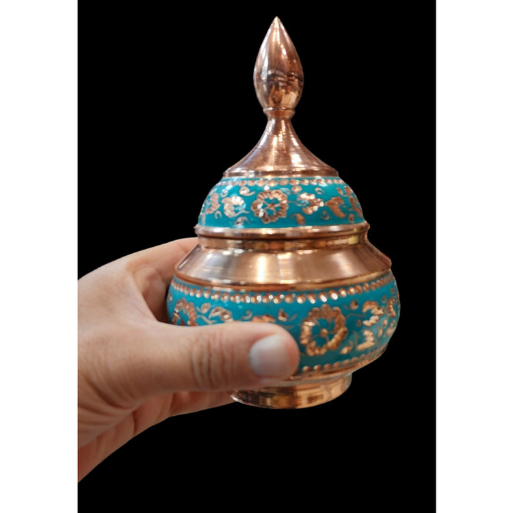 قندان ۱۲ سانتی الماس تراش سبز