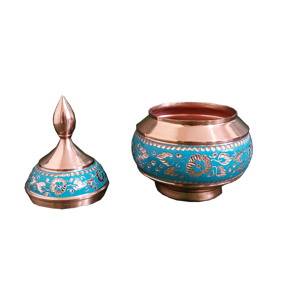 قندان ۱۲ سانتی الماس تراش سبز