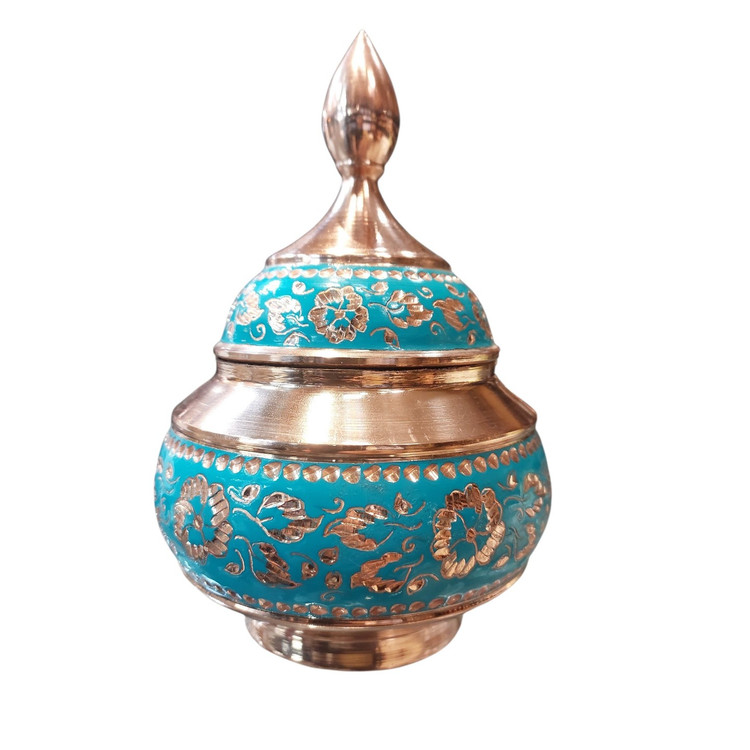 قندان ۱۲ سانتی الماس تراش سبز